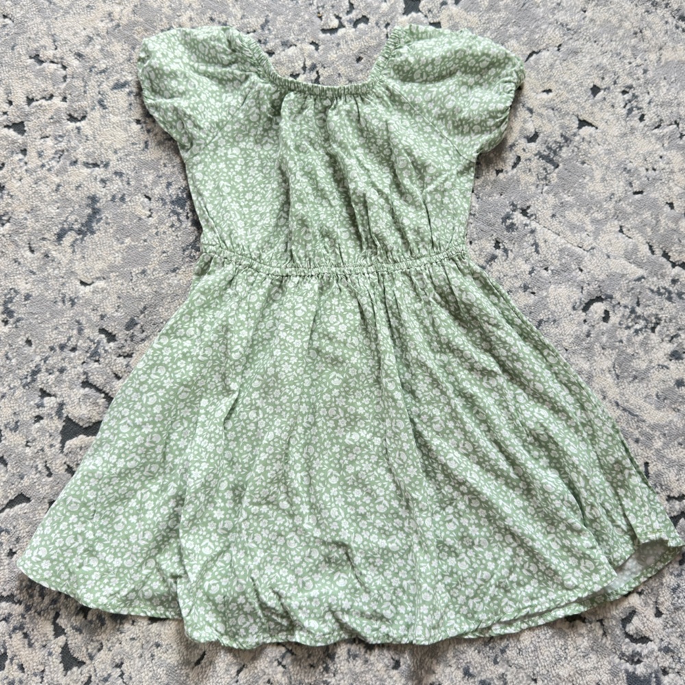Epic Threads Light Green Floral Kids Dress - Picture 4 of 4
